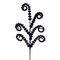 Black & Purple Glitter Coil Spray – 25" Curly Pick for Decor-HH1378Y2